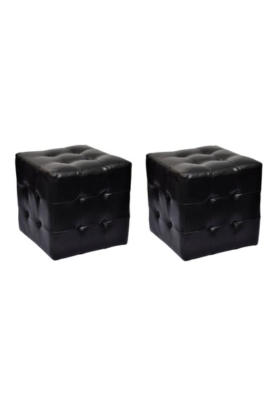 vidaxl طاولات مكعبة سوداء