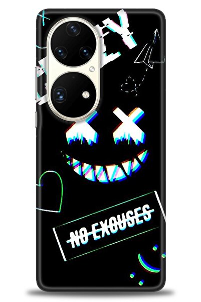 Rulet Aksesuar غطاء متوافق مع هاتف هواوي P50 Pro HD مطبوع + واقي شاشة سيراميك...