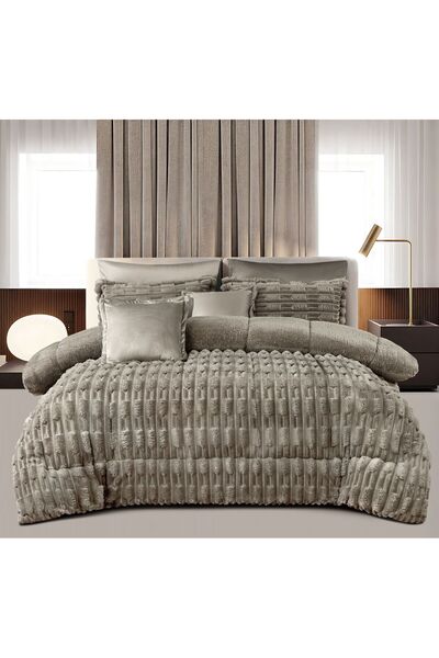 MİNG Lİ Winter double bed sheet set with an exclusive and attractive design to provide warmth and elegance. 6 pieces, size 250*230 cm