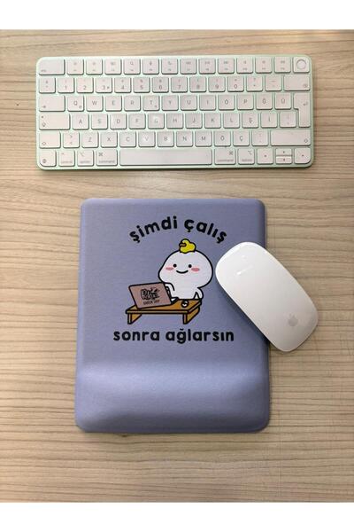 rakkun shop Now Work Then Cry Printed Square Mouse Pad with Wrist Rest
