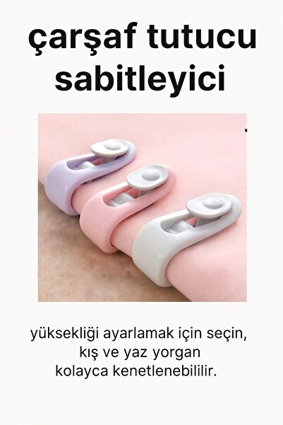 HB LİFE 10 Adet İğnesiz Yorgan Tutucu Seti | Kayma Önleyici Nevresim Sabitley...