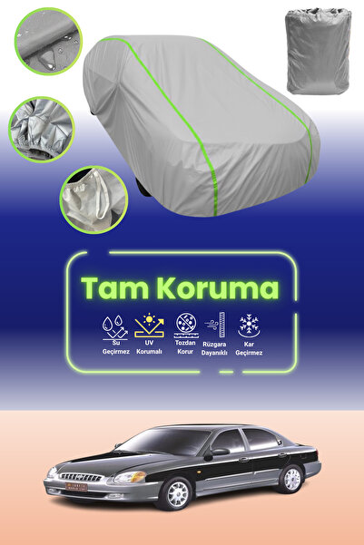 Dokaca Neo غطاء حماية للسيارة باللون الرمادي النيون قماش مجدّل متوافق مع سيارة هيونداي سوناتا 1998 - 2001