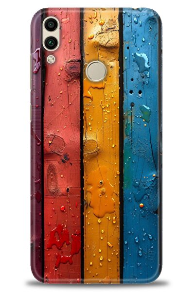 Rulet Aksesuar غطاء متوافق مع هاتف هواوي هونر 8C HD مطبوع - غطاء سيليكون مصمم...