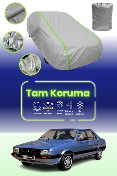 Dokaca Neo غطاء حماية للسيارة من القماش الرمادي اللامع مكون من قماش مجدّل مقاعد مالاغا 1985 - 1992 متوافق مع غطاء حماية السيارة من القماش