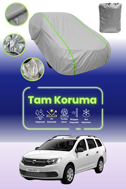 Dokaca Neo غطاء حماية للسيارة من القماش الرمادي النيون قماش مجدّل متوافق مع داسيا لوغان Mcv
