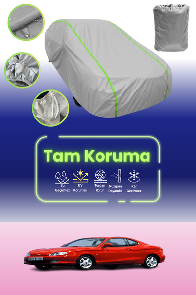 Dokaca Neo غطاء حماية للسيارة باللون الرمادي النيون قماش مجدّل هيونداي كوبيه ...