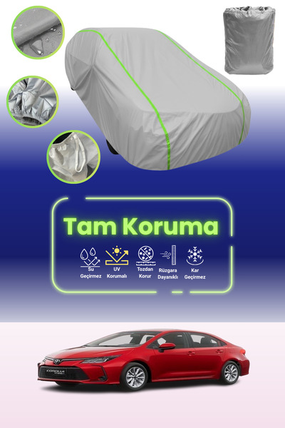 Dokaca Neo غطاء حماية للسيارة باللون الرمادي النيون قماش مجدّل متوافق مع تويو...