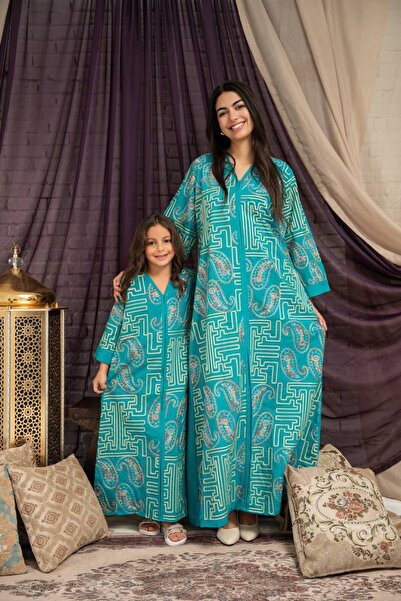 AFandina جلابية أم وبنت فخامة التصميم وجمال التنسيق SM -31