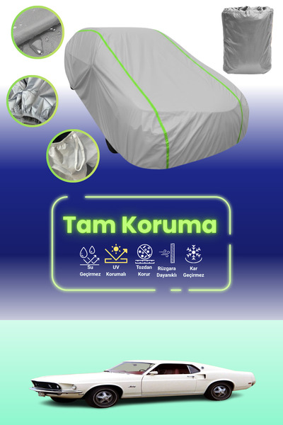 Dokaca Neo غطاء حماية للسيارة من القماش الرمادي اللامع قماش مجدّل فورد موستان...