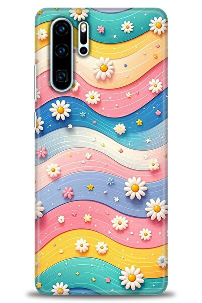 Rulet Aksesuar غطاء متوافق مع هاتف هواوي P30 Pro HD مطبوع - غطاء سيليكون بتصم...