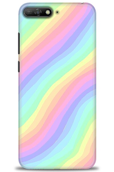 Rulet Aksesuar غطاء متوافق مع هاتف هواوي Y6 2018 HD مطبوع - غطاء سيليكون مصمم...