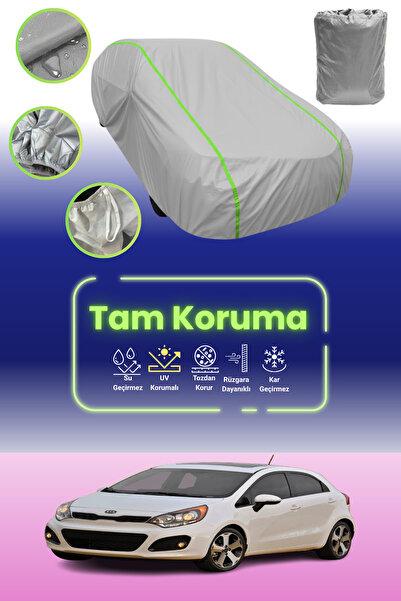 Dokaca Neo غطاء حماية للسيارة من القماش الرمادي اللامع قماش مجدّل كيا ريو 3 ه...