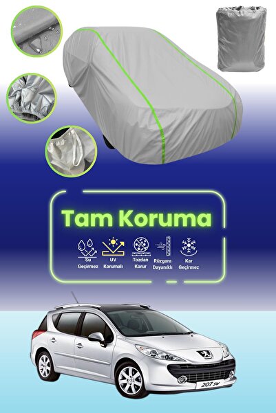 Dokaca Neo Gray Neon Corded Fabric Peugeot 207 Sw Outdoor 2008 - 2012 Compati...