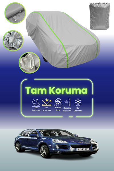 Dokaca Neo غطاء حماية للسيارة باللون الرمادي النيون قماش مجدّل بورش كايين ديز...