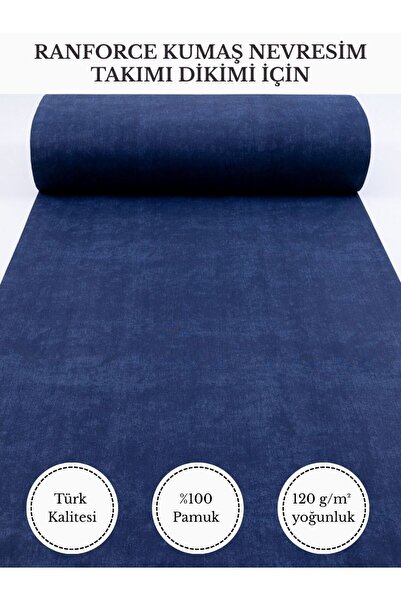 FabricMarket Ranforce Kumaş Nevresim Dikimi İçin – %100 Pamuk, 240 cm × 100 c...