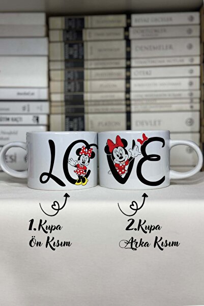 freyja design Minnie Hediye Kişiselleştirilebilir 2’li Kanka-Arkadaş-Dost Kah...