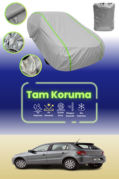 Dokaca Neo غطاء حماية للسيارة باللون الرمادي النيون قماش مجدّل فولكس فاجن جول...