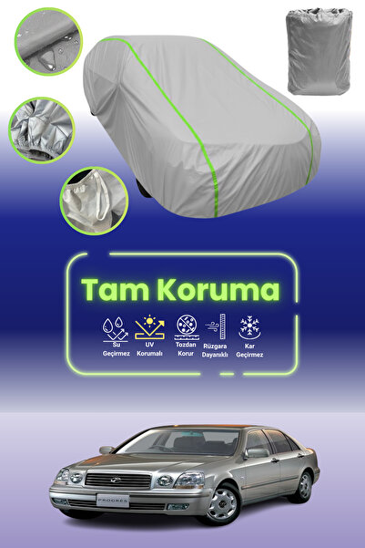 Dokaca Neo غطاء حماية للسيارة من القماش الرمادي النيون قماش مجدّل متوافق مع تويوتا بروجريس