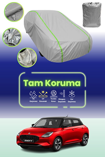 Dokaca Neo غطاء حماية للسيارة من القماش الرمادي اللامع قماش مجدّل متوافق مع س...