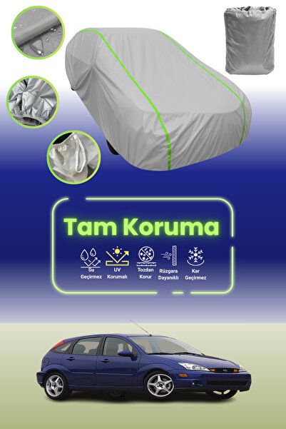 Dokaca Neo غطاء حماية للسيارة باللون الرمادي النيون قماش مجدّل فورد فوكس 4 أب...