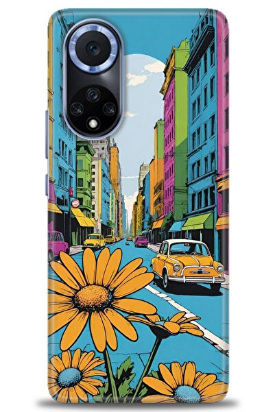 Rulet Aksesuar غطاء متوافق مع هاتف هواوي هونر مطبوع HD - غطاء سيليكون مصمم - 449