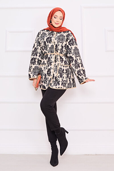 EBRUTESETTÜR Bohemian Quilted Jacket with Pocket Detail -2