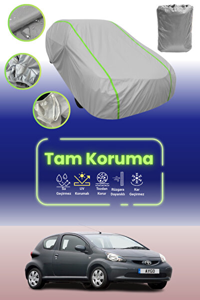 Dokaca Neo غطاء حماية للسيارة باللون الرمادي النيون قماش مجدّل تويوتا أيجو 3 ...