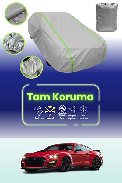 Dokaca Neo غطاء حماية للسيارة باللون الرمادي النيون قماش مجدّل فورد موستانج ش...