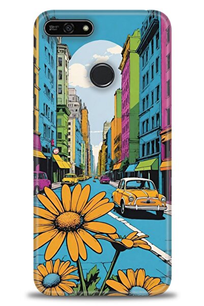 Rulet Aksesuar غطاء متوافق مع هاتف هواوي هونر 7A HD مطبوع - غطاء سيليكون مصمم...