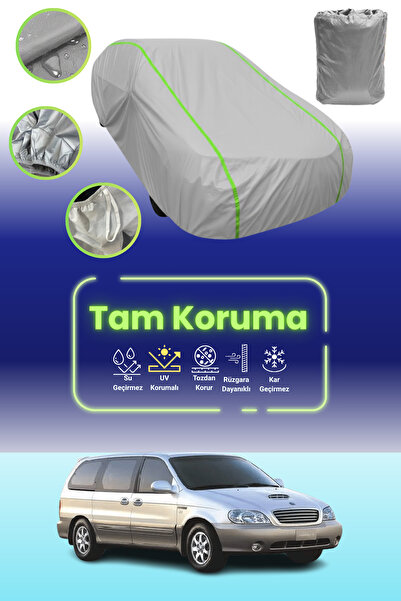 Dokaca Neo غطاء حماية للسيارة من القماش الرمادي اللامع قماش مجدّل كيا كرنفال 1 متوافق مع غطاء السيارة من القماش الرمادي اللامع