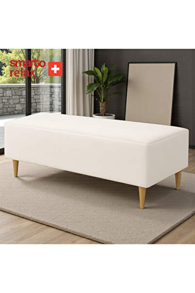 Smarto relax Babyface Ayaklı Puf (100 × 40 × 45 cm) – Düz Tasarım