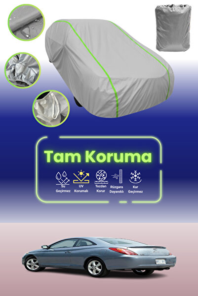 Dokaca Neo غطاء حماية للسيارة باللون الرمادي النيون قماش مجدّل تويوتا كامري سولارا 2004 - 2009 متوافق مع غطاء حماية السيارة