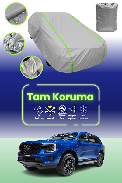 Dokaca Neo غطاء حماية للسيارة من القماش الرمادي النيون قماش مجدّل فورد إيفرست...