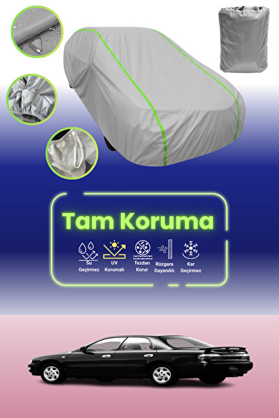 Dokaca Neo غطاء حماية للسيارة من القماش الرمادي اللامع قماش مجدّل نيسان بريسا 2 متوافق مع غطاء السيارة من القماش الرمادي اللامع