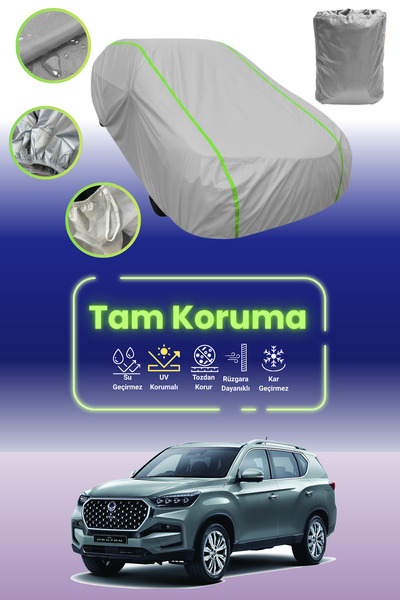 Dokaca Neo غطاء حماية للسيارة من القماش الرمادي النيون قماش مجدّل كجم متوافق ...