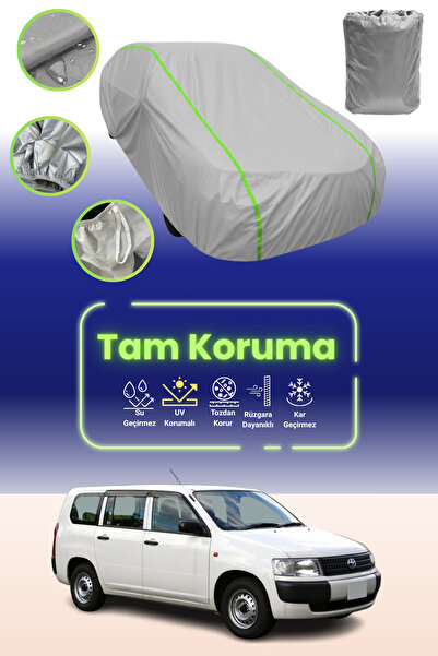 Dokaca Neo غطاء حماية للسيارة من القماش الرمادي النيون قماش مجدّل متوافق مع تويوتا بروبوكس