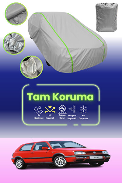 Dokaca Neo غطاء حماية للسيارة باللون الرمادي النيون قماش مجدّل فولكس فاجن جول...