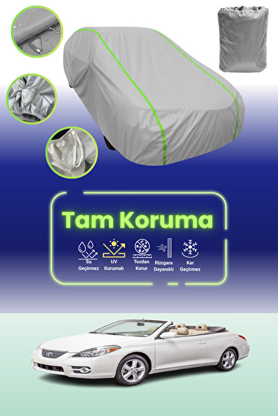 Dokaca Neo غطاء حماية للسيارة باللون الرمادي النيون قماش مجدّل تويوتا سولارا كابريوليه 2004 - 2008 متوافق مع غطاء حماية السيارة