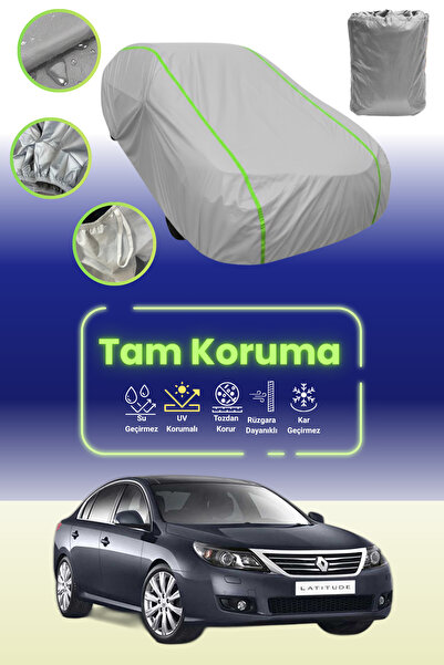 Dokaca Neo غطاء حماية للسيارة من القماش الرمادي النيون قماش مجدّل متوافق مع سيارة رينو لاتيتود