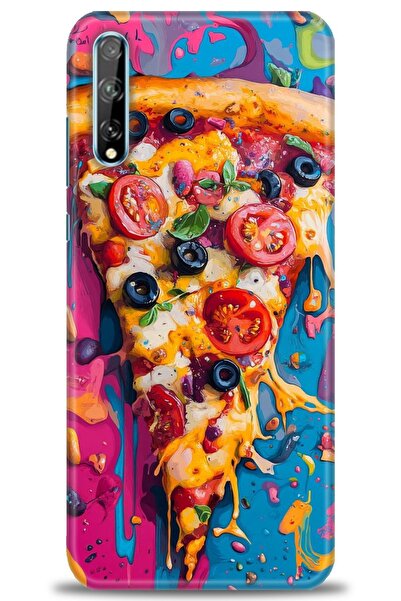 Rulet Aksesuar غطاء متوافق مع هاتف هواوي P Smart S HD مطبوع - غطاء سيليكون مص...