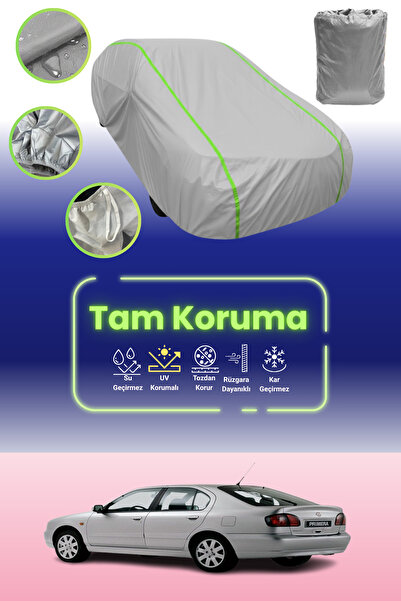 Dokaca Neo غطاء حماية للسيارة باللون الرمادي النيون قماش مجدّل نيسان بريميرا هاتشباك 1999 - 2002 متوافق مع غطاء حماية السيارة