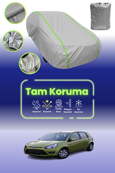 Dokaca Neo غطاء حماية للسيارة من القماش الرمادي النيون قماش مجدّل فورد فيجو 1 متوافق مع قماش السيارة