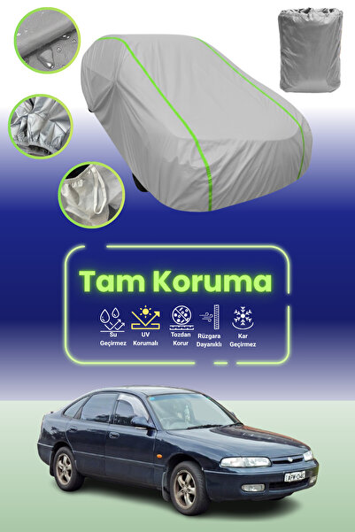 Dokaca Neo غطاء حماية للسيارة باللون الرمادي النيون قماش مجدّل مازدا 626 5 ها...