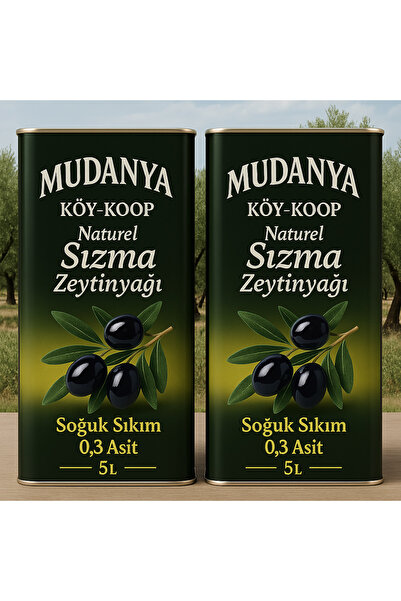 MUDANYA KÖY-KOOP NATUREL SIZMA ZEYTİNYAĞI MUDANYA NATÜREL SOĞUK SIKIM SIZMA 0...