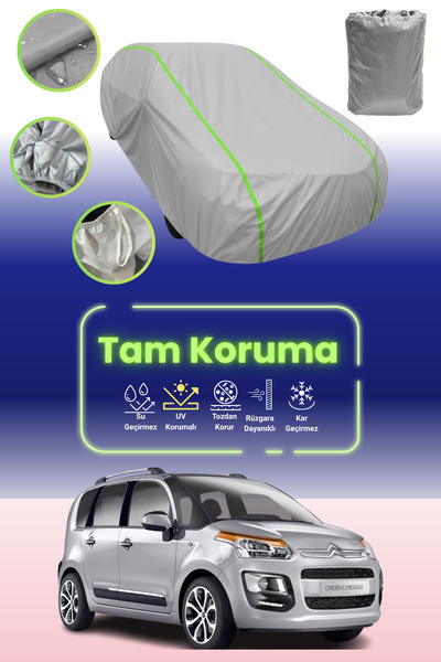 Dokaca Neo غطاء حماية للسيارة باللون الرمادي النيون قماش مجدّل سيتروين C3 بيك...