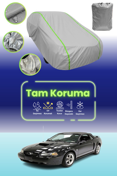 Dokaca Neo غطاء حماية للسيارة باللون الرمادي النيون قماش مجدّل فورد موستانج ك...