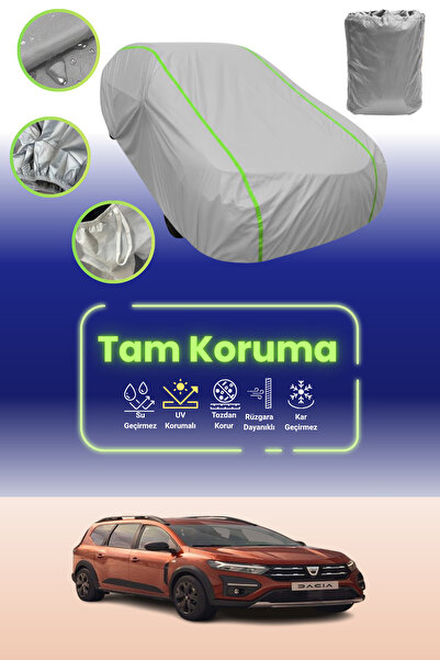 Dokaca Neo غطاء حماية للسيارة من القماش الرمادي النيون قماش مجدّل متوافق مع داسيا جوجر