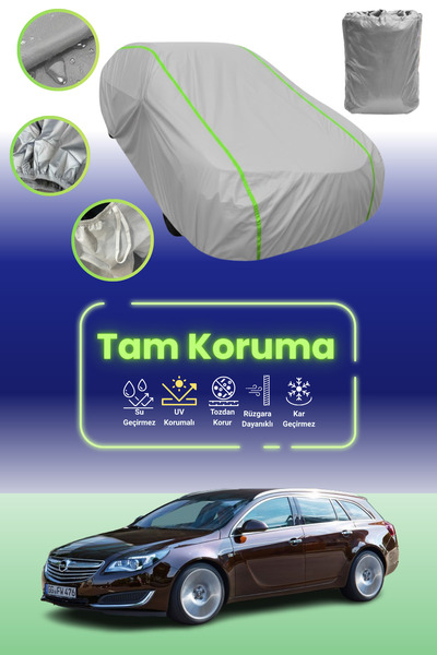 Dokaca Neo غطاء حماية للسيارة باللون الرمادي النيون قماش مجدّل متوافق مع سيارة أوبل إنسيجنيا سبورتس تورر 2009 - 2013