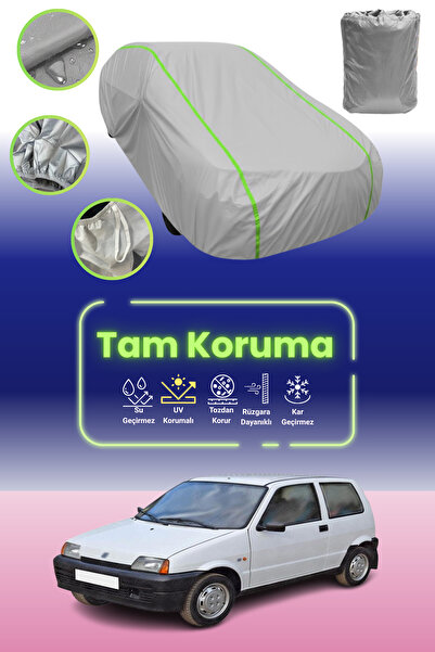 Dokaca Neo غطاء حماية للسيارة من القماش الرمادي النيون قماش مجدّل متوافق مع سيارة فيات سينكوينتيو