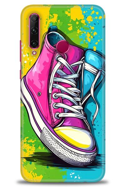 Rulet Aksesuar غطاء متوافق مع هاتف هواوي هونر 20 لايت HD مطبوع - غطاء سيليكون...